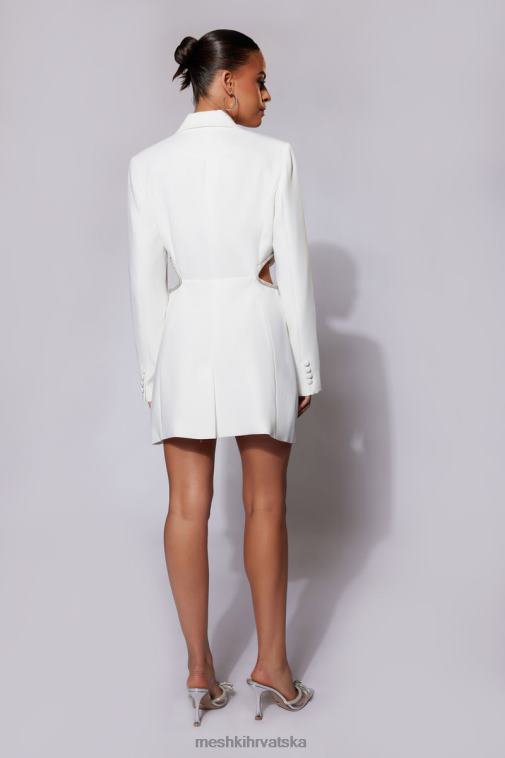Meshki shyann diamante izrezana blejzer haljina XH4NH536 odjeća bijela