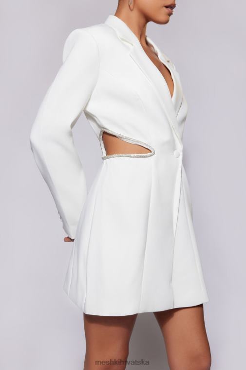 Meshki shyann diamante izrezana blejzer haljina XH4NH536 odjeća bijela