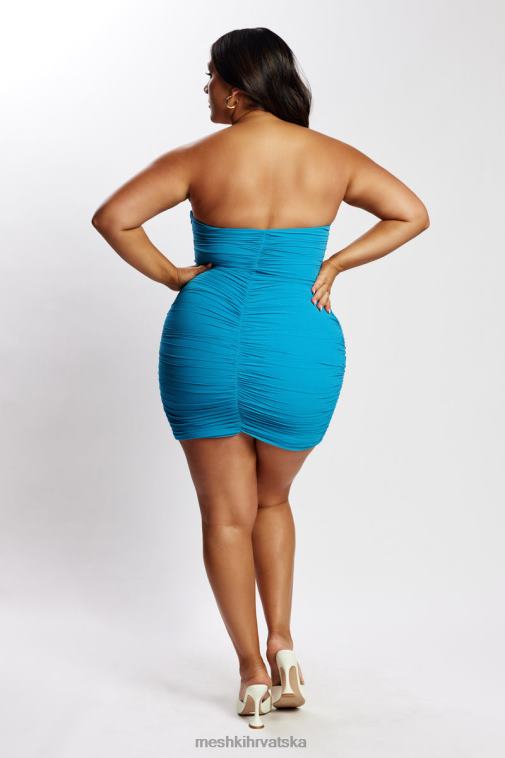 Meshki suzanna naborana mini haljina XH4NH674 odjeća morsko plava