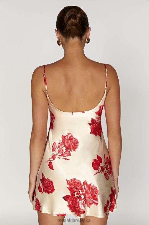 Meshki valentina satenska mini haljina XH4NH316 odjeća otisak ruža