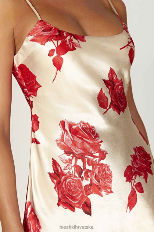 Meshki valentina satenska mini haljina XH4NH316 odjeća otisak ruža