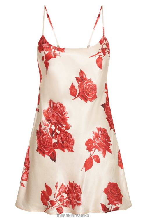 Meshki valentina satenska mini haljina XH4NH316 odjeća otisak ruža