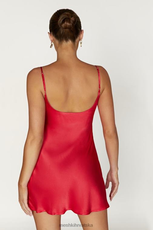 Meshki valentina satenska mini haljina XH4NH348 odjeća Crvena