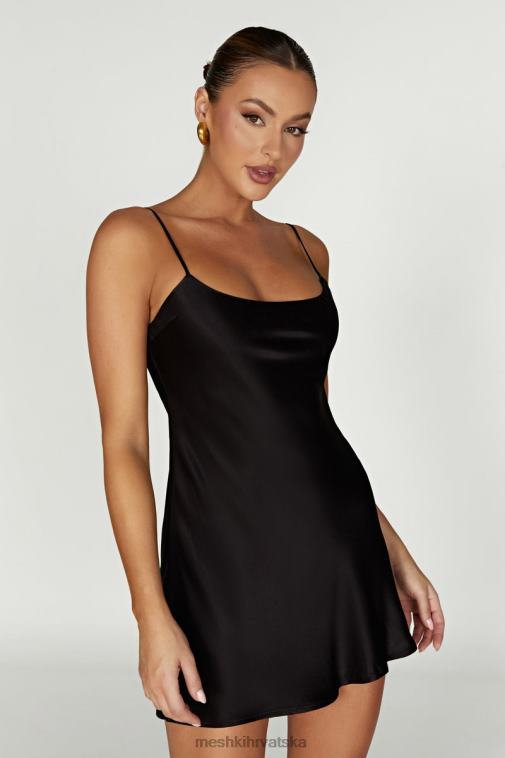 Meshki valentina satenska mini haljina XH4NH423 odjeća crno