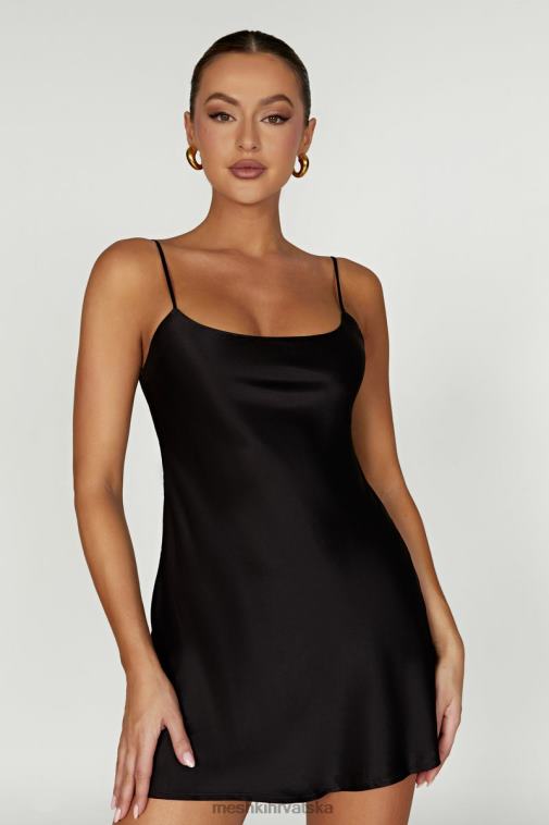 Meshki valentina satenska mini haljina XH4NH423 odjeća crno