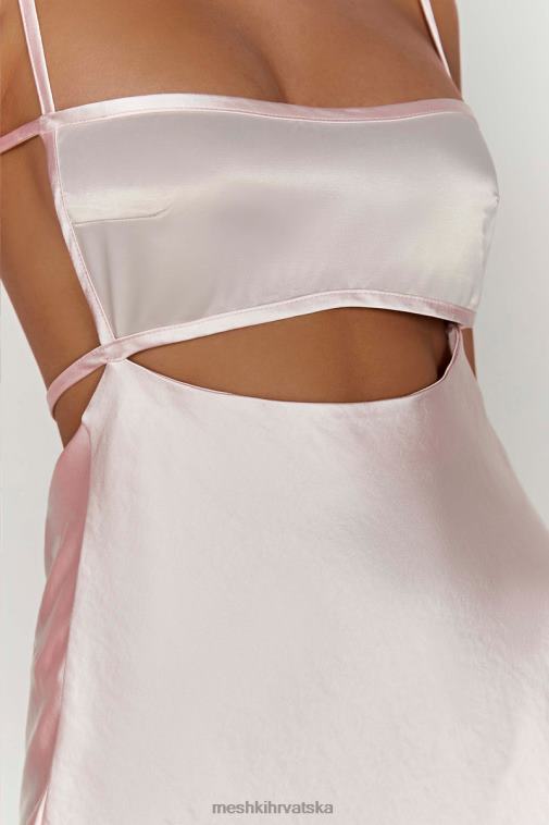 Meshki veda dvobojna mini haljina XH4NH614 odjeća rumenilo ružičasto