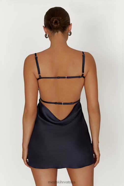 Meshki veda satenska mini haljina XH4NH300 odjeća ponoćna mornarica
